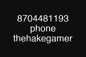 8704481193 phone thehakegamer