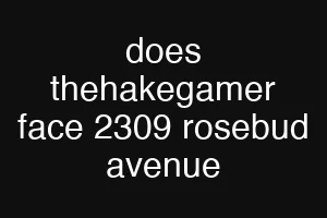 does thehakegamer face 2309 rosebud avenue